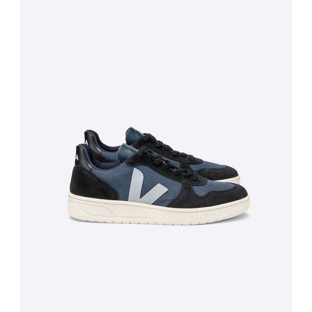 Veja V-10 RIPSTOP Sneakers Dames Blue/Black | NL 661WNB